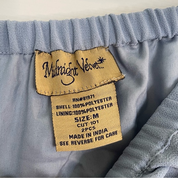 Vintage RARE NEW Midnight Velvet Two-Piece Set Top + Skirt with Sequin Sz Medium - Picture 4 of 12